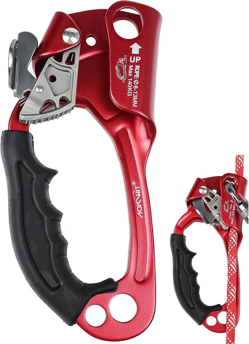 AOKWIT UIAA & CE Certified Rope Ascender Aluminum Alloy Rock Climbing Gear Strong Rigging Rappelling Equipment for Rock Tree Climbing Arborist Rescue Mountaineering Caving - Image 1